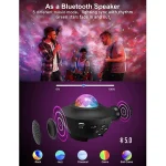 چراغ خواب کهکشانی اسپیکردار مدل Starry Projector با ریموت کنترل اورجینال - Image 3