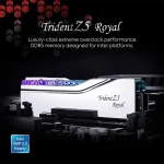 رم جی اسکیل GSKILL Trident Z5 ROYAL RGB SILVER 64GB (2x32GB) 6400MHz CL32 DDR5 - Image 2
